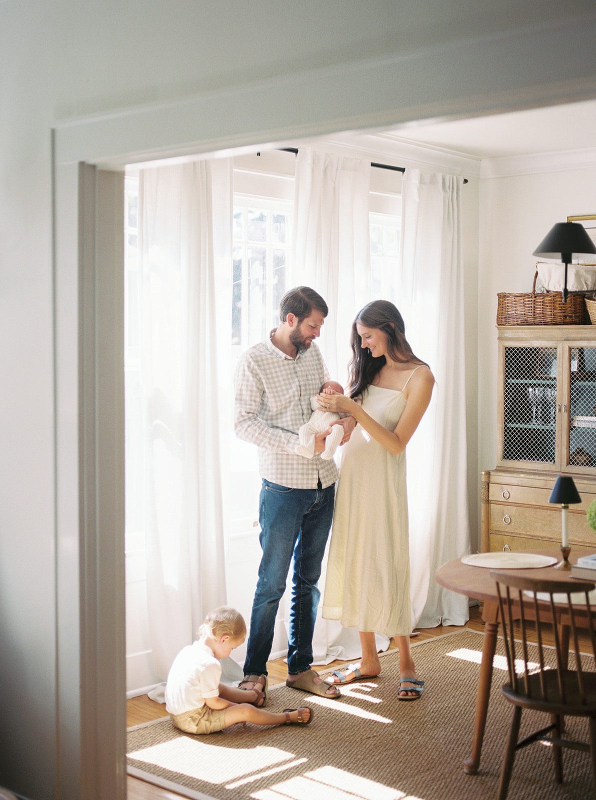 At-home newborn session in Chattanooga, Tennessee with the Brown family and big brother.